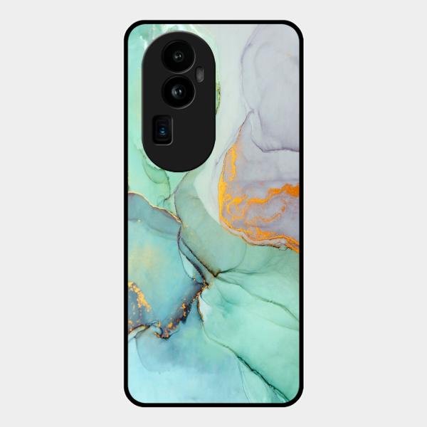 Marble Glass Finish Phone Case And Cover For Oppo Reno 10 Pro Plus 5G