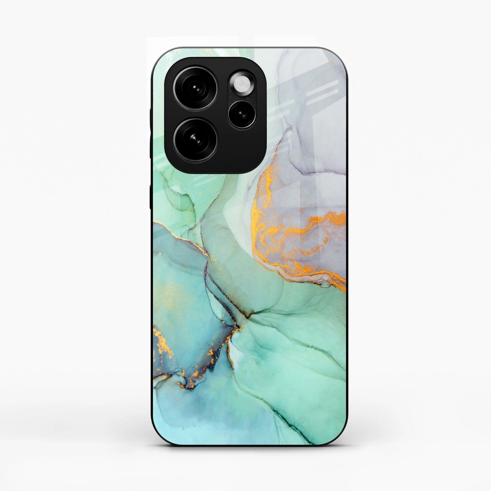 Marble Glass Finish Phone Case And Cover For Oppo Reno 15 Pro Mini 5G