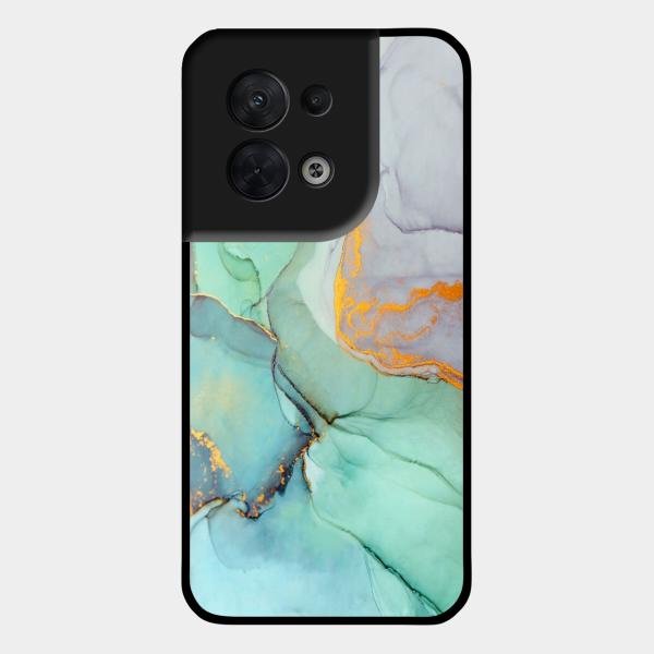 Marble Glass Finish Phone Case And Cover For Oppo Reno 8 5G