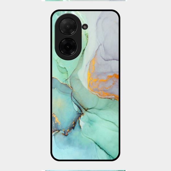 Marble Glass Finish Phone Case And Cover For Poco C71