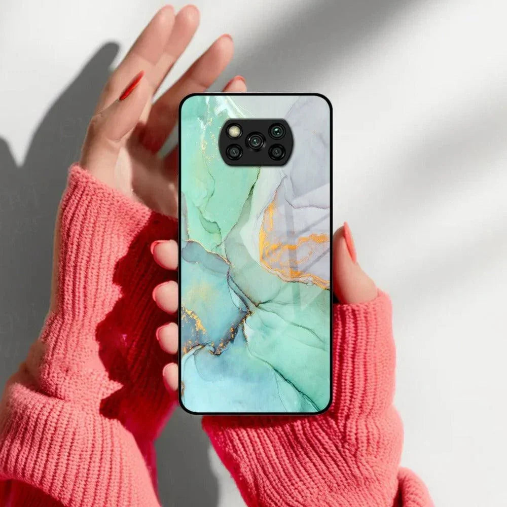 Marble Glass Finish Phone Case And Cover For Poco - ShopOnCliQ