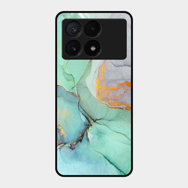 Marble Glass Finish Phone Case And Cover For Poco X6 Pro 5G