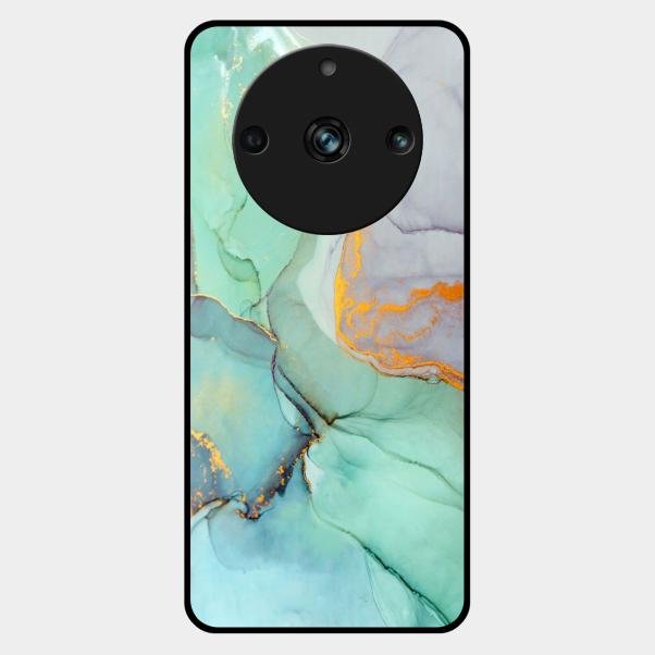 Marble Glass Finish Phone Case And Cover For Realme 11 Pro Plus 5G