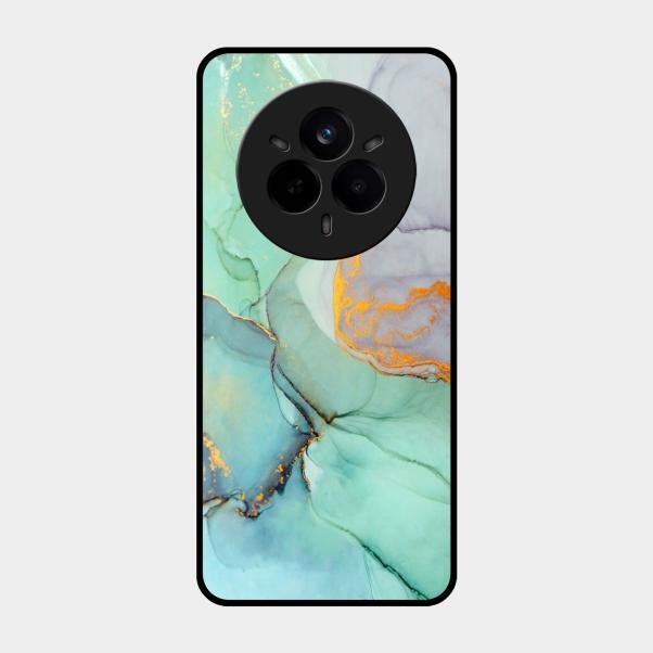 Marble Glass Finish Phone Case And Cover For Realme 14 Pro Plus 5G