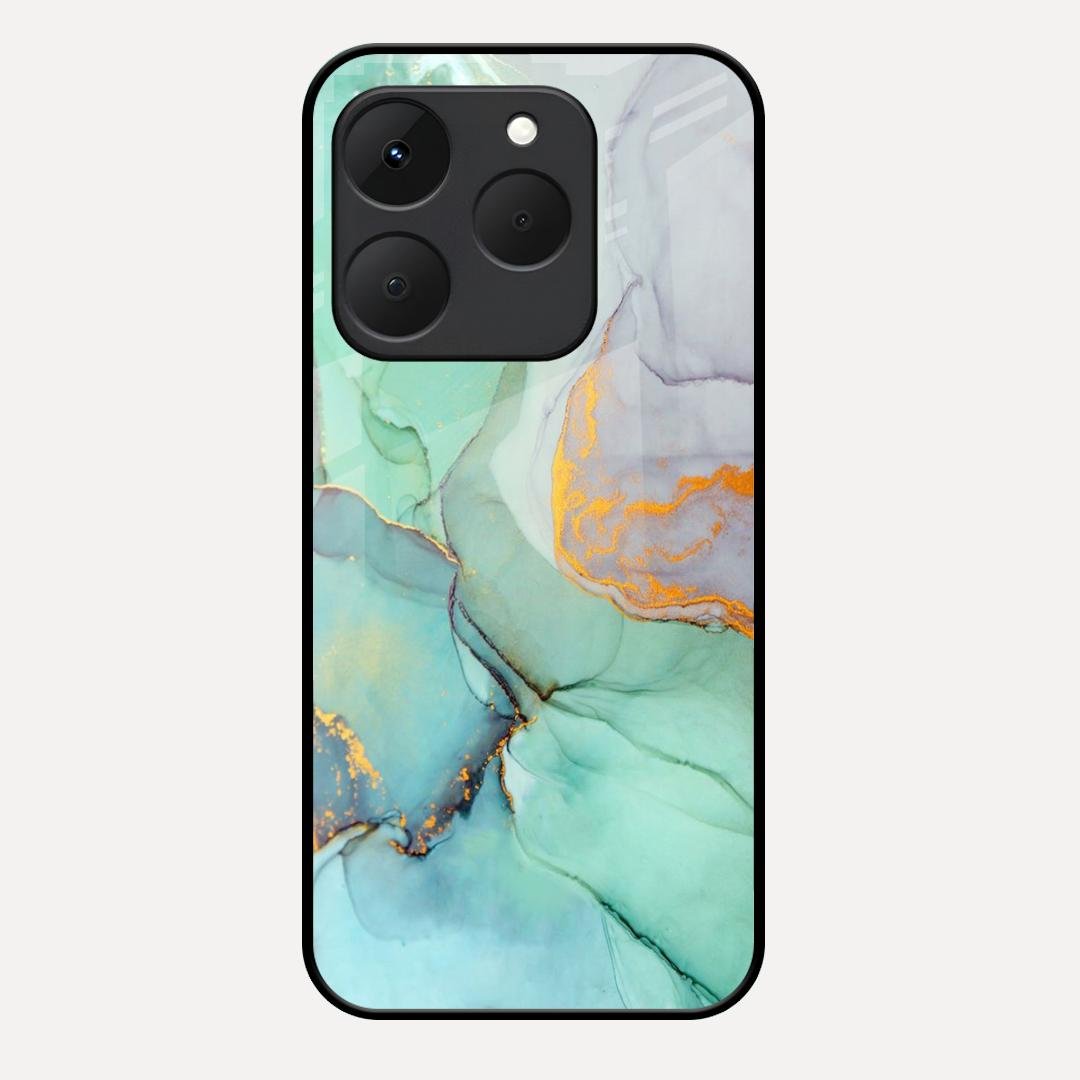 Marble Glass Finish Phone Case And Cover For Realme 15T 5G