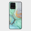Marble Glass Finish Phone Case And Cover For Realme 8 Pro