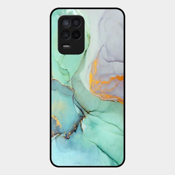 Marble Glass Finish Phone Case And Cover For Realme 9 5G