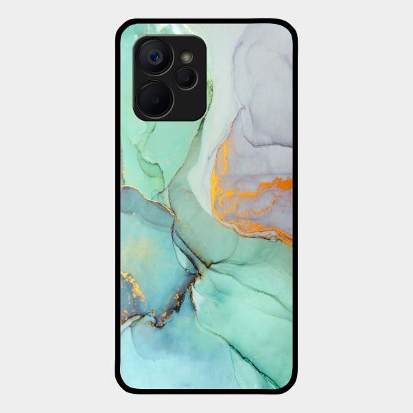 Marble Glass Finish Phone Case And Cover For Realme 9I 5G