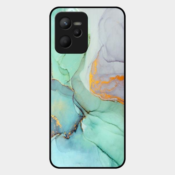 Marble Glass Finish Phone Case And Cover For Realme C35