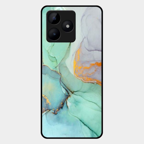 Marble Glass Finish Phone Case And Cover For Realme C53