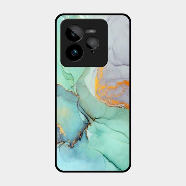 Marble Glass Finish Phone Case And Cover For Realme Gt 7 Pro