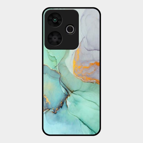 Marble Glass Finish Phone Case And Cover For Redmi 13 5G