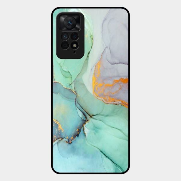 Marble Glass Finish Phone Case And Cover For Redmi Note 11 Pro Plus 5G
