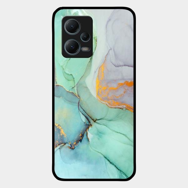 Marble Glass Finish Phone Case And Cover For Redmi Note 12 5G