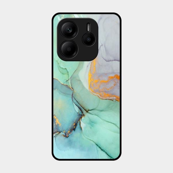 Marble Glass Finish Phone Case And Cover For Redmi Note 14 Se 5G