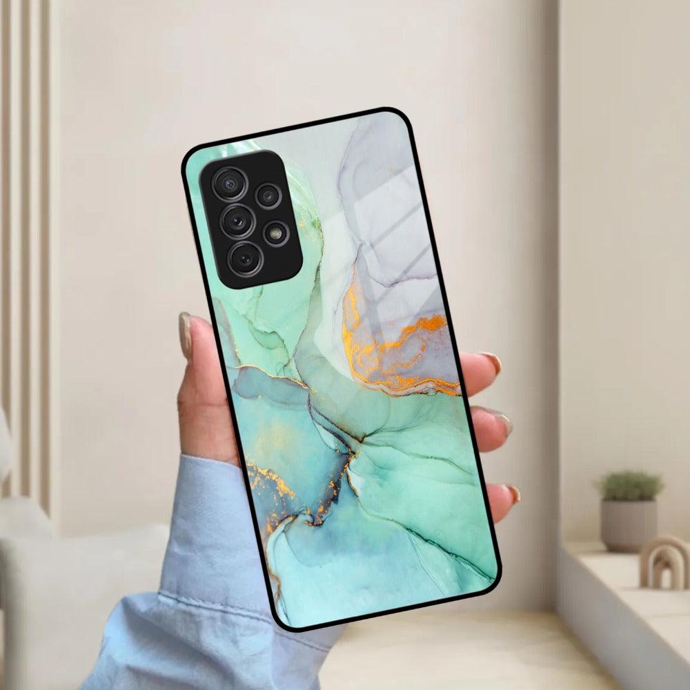 Marble Glass Finish Phone Case And Cover For Samsung