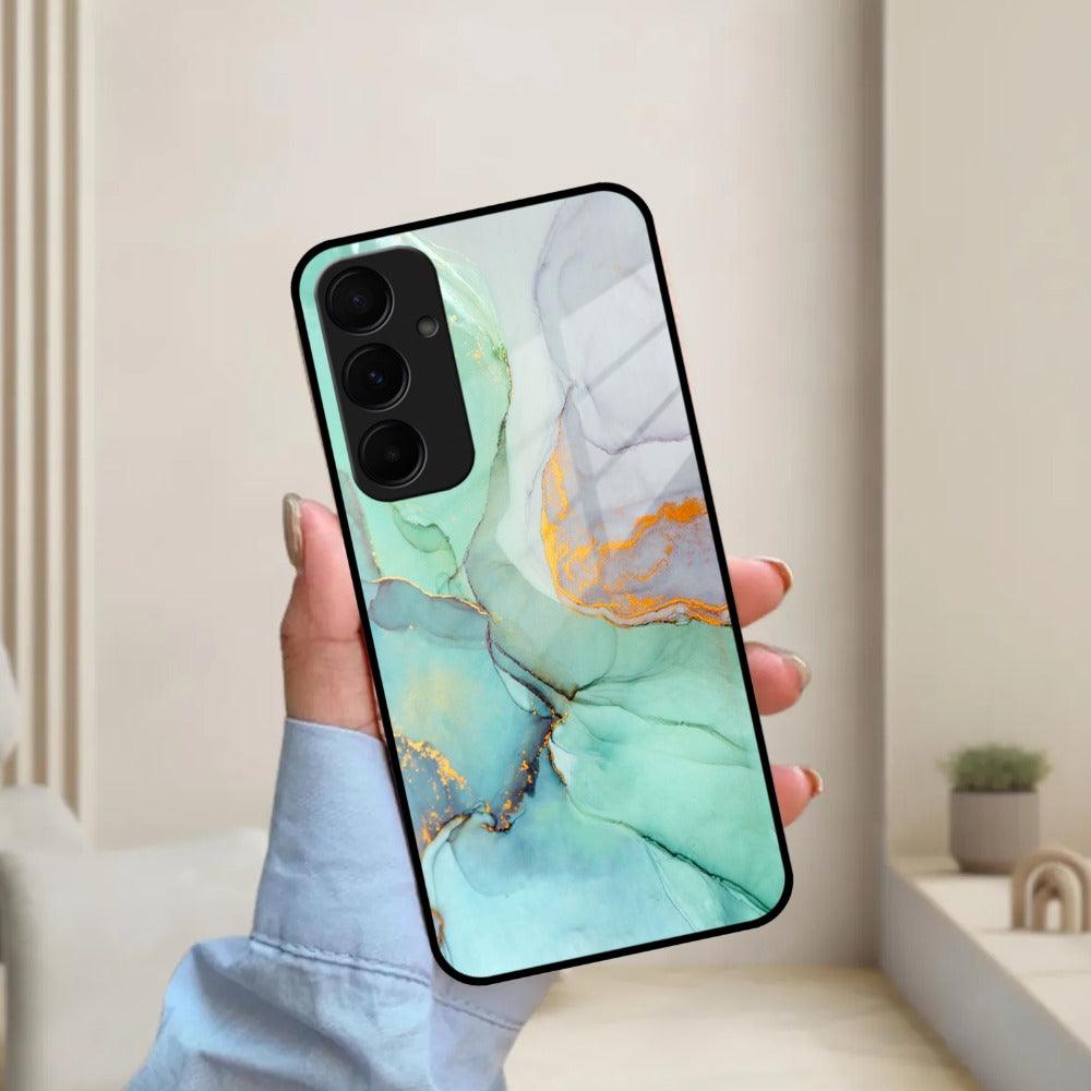 Marble Glass Finish Phone Case And Cover For Samsung