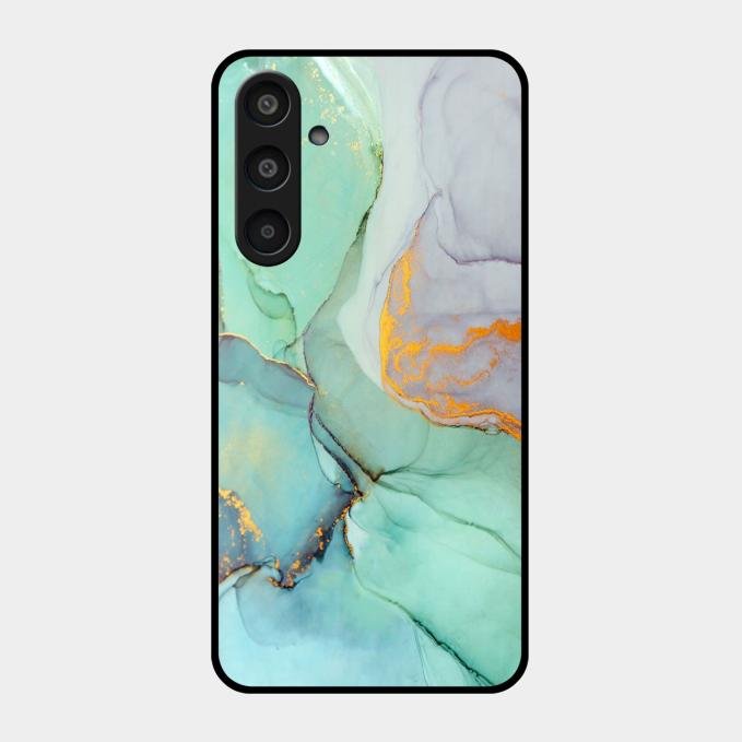 Marble Glass Finish Phone Case And Cover For Samsung Galaxy M35 5G
