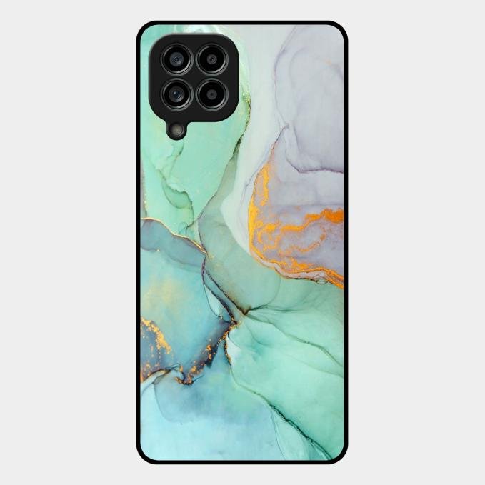 Marble Glass Finish Phone Case And Cover For Samsung Galaxy M53 5G
