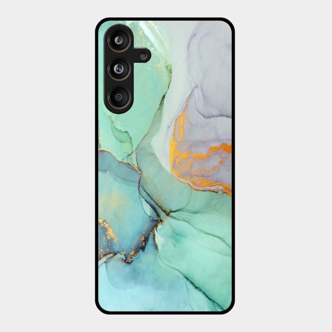Marble Glass Finish Phone Case And Cover For Samsung Galaxy M55 5G