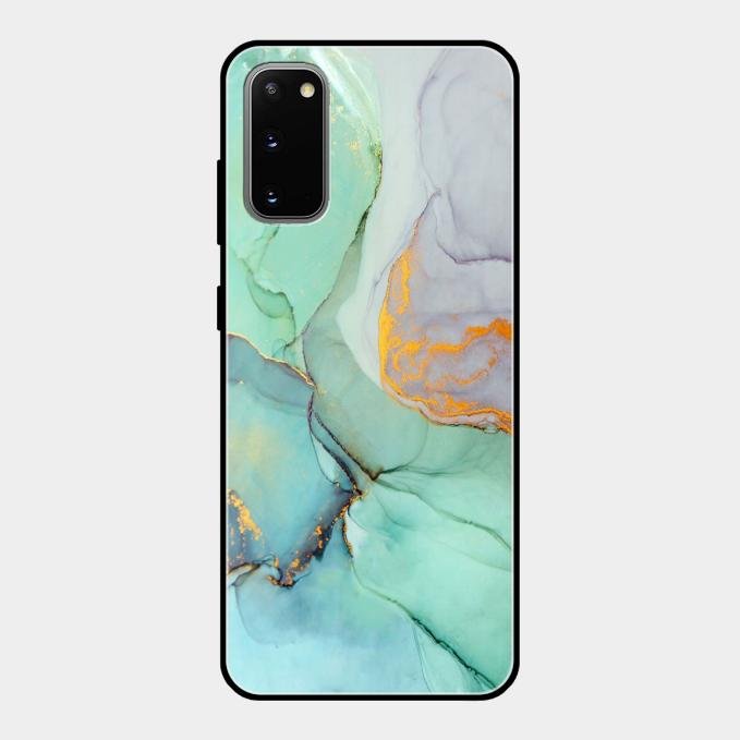 Marble Glass Finish Phone Case And Cover For Samsung Galaxy S20