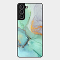 Marble Glass Finish Phone Case And Cover For Samsung Galaxy S21 Plus