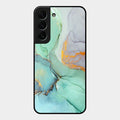 Marble Glass Finish Phone Case And Cover For Samsung Galaxy S22 Plus 5G