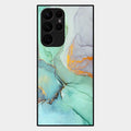 Marble Glass Finish Phone Case And Cover For Samsung Galaxy S22 Ultra 5G