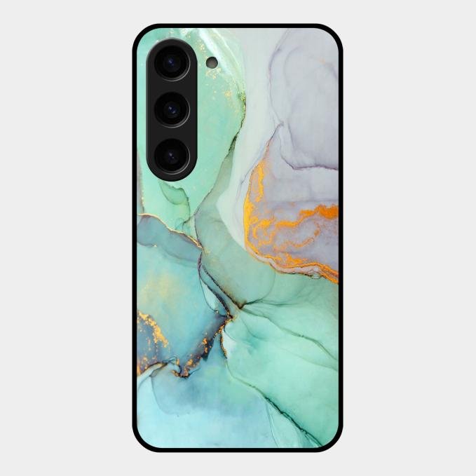 Marble Glass Finish Phone Case And Cover For Samsung Galaxy S23 5G