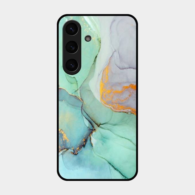 Marble Glass Finish Phone Case And Cover For Samsung Galaxy S24 Fe 5G