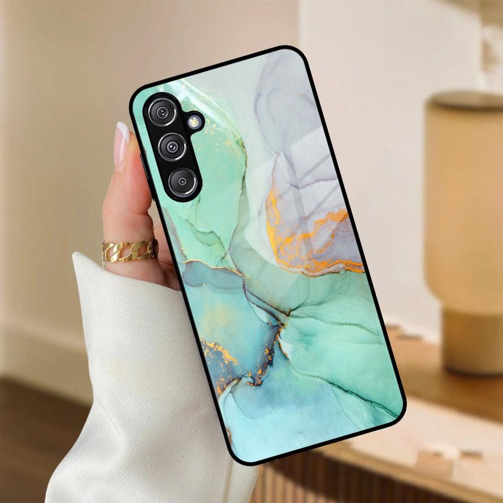 Marble Glass Finish Phone Case And Cover For Samsung