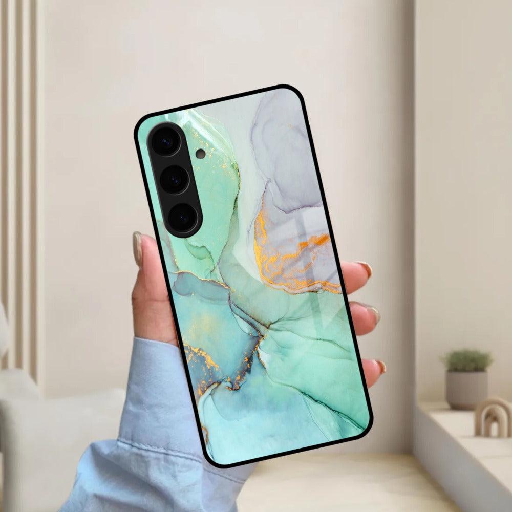 Marble Glass Finish Phone Case And Cover For Samsung