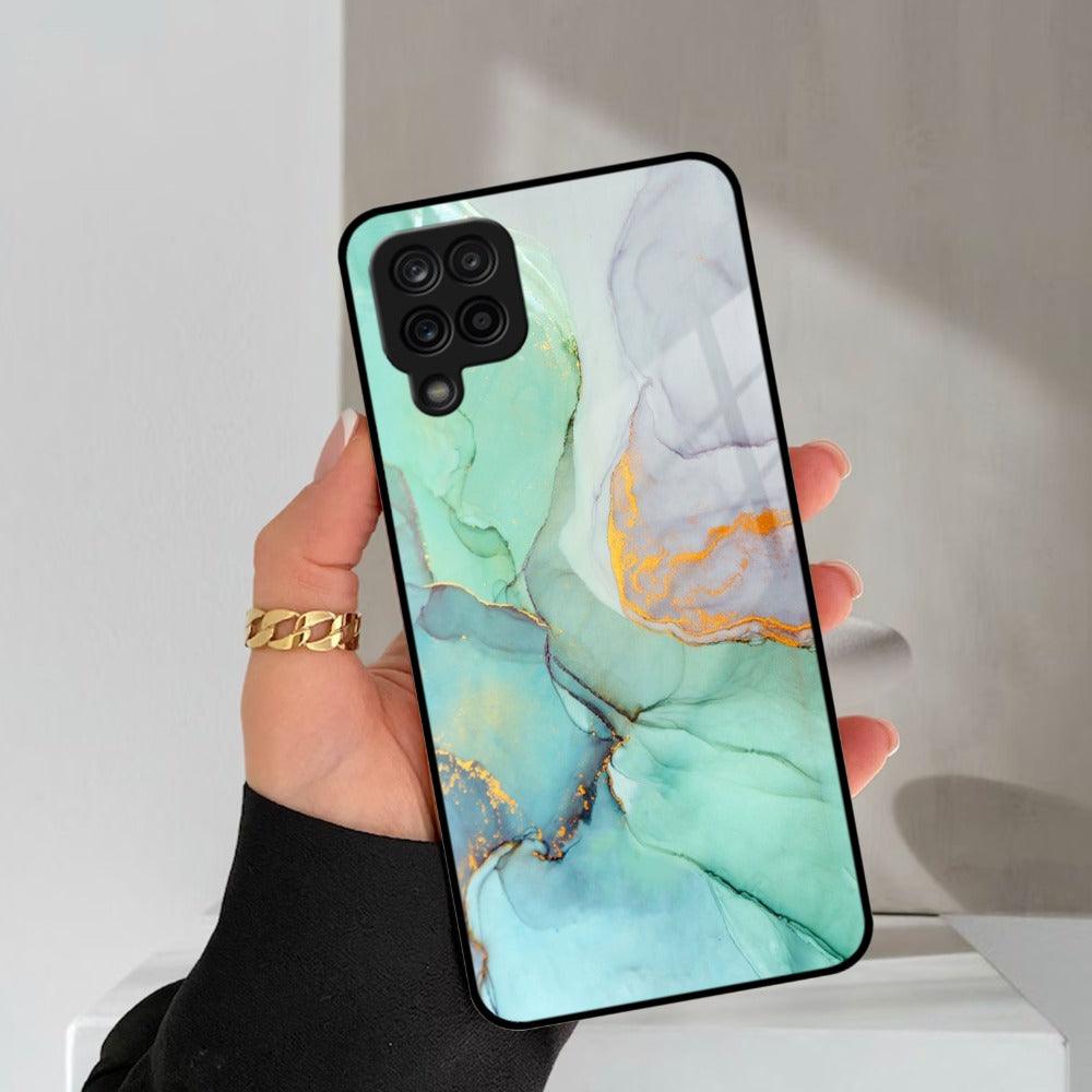 Marble Glass Finish Phone Case And Cover For Samsung