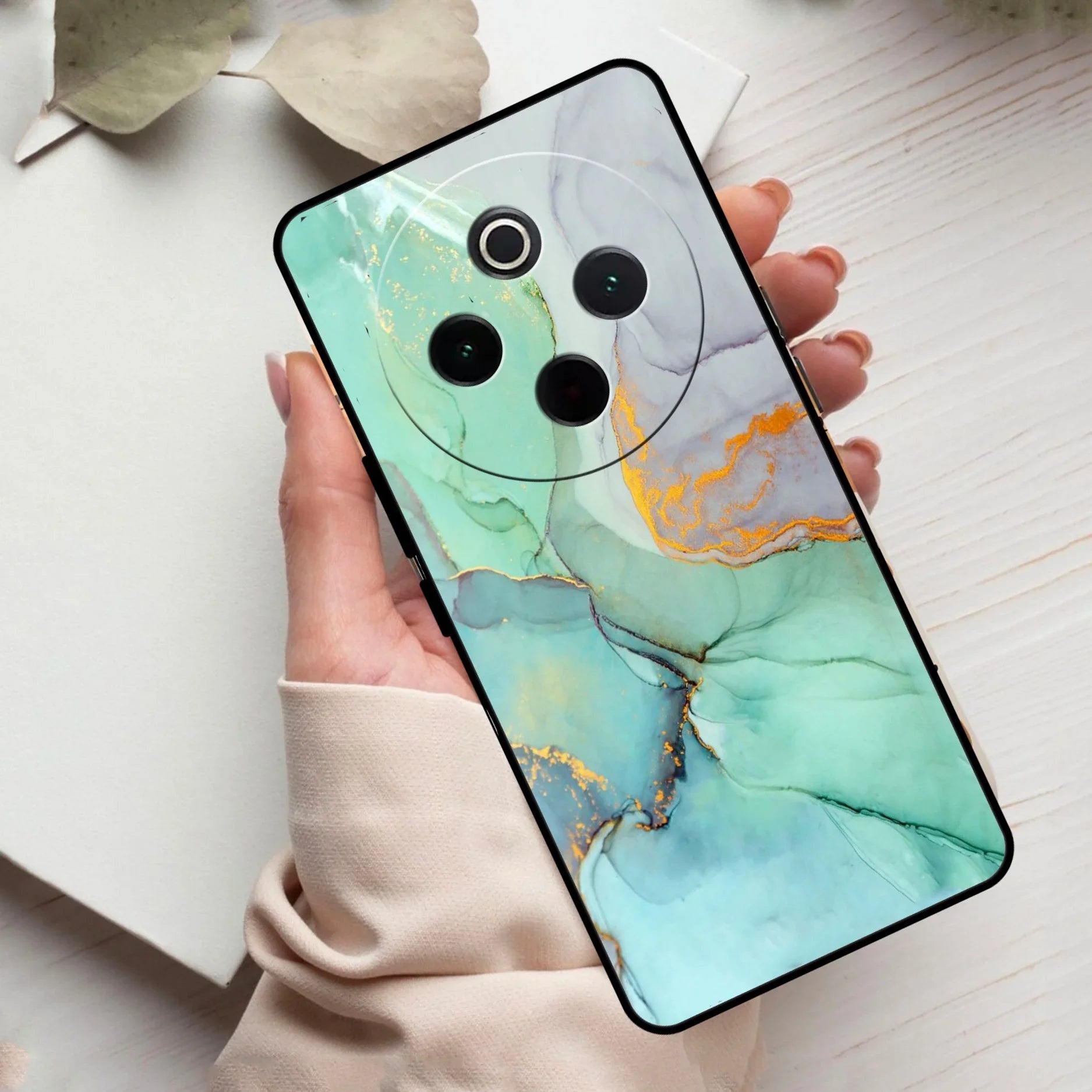 Marble Glass Finish Phone Case And Cover For Vivo - ShopOnCliQ