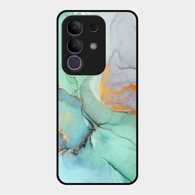 Marble Glass Finish Phone Case And Cover For Vivo T4X 5G