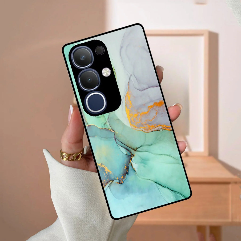 Marble Glass Finish Phone Case And Cover For Vivo - ShopOnCliQ
