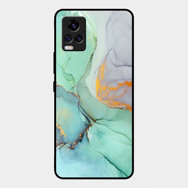 Marble Glass Finish Phone Case And Cover For Vivo V20 Pro 5G