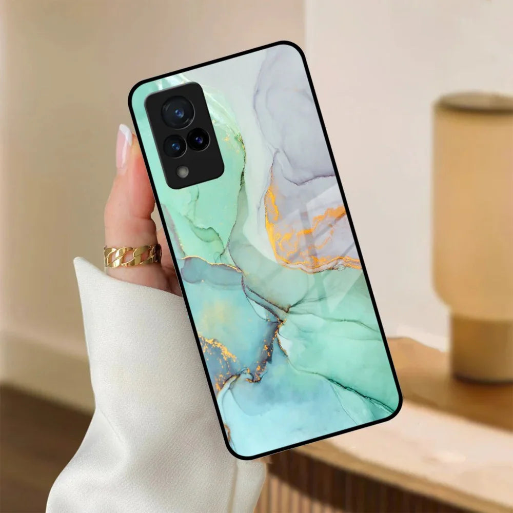 Marble Glass Finish Phone Case And Cover For Vivo - ShopOnCliQ