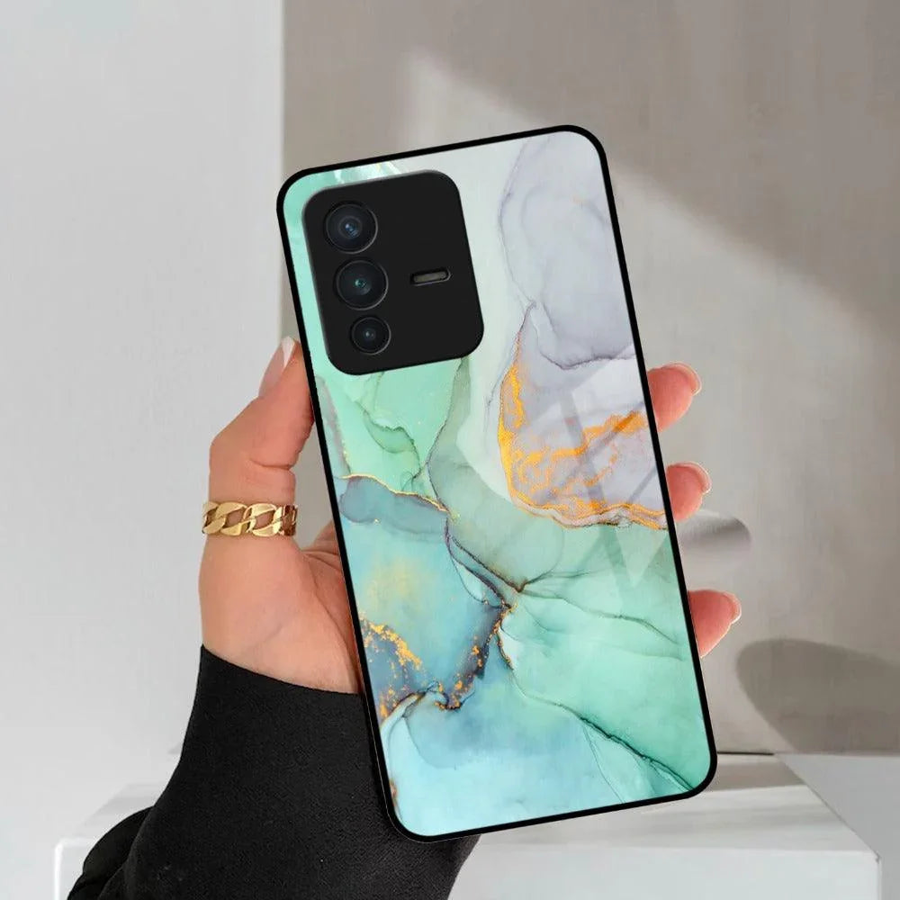 Marble Glass Finish Phone Case And Cover For Vivo - ShopOnCliQ