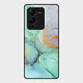 Marble Glass Finish Phone Case And Cover For Vivo V25 Pro 5G