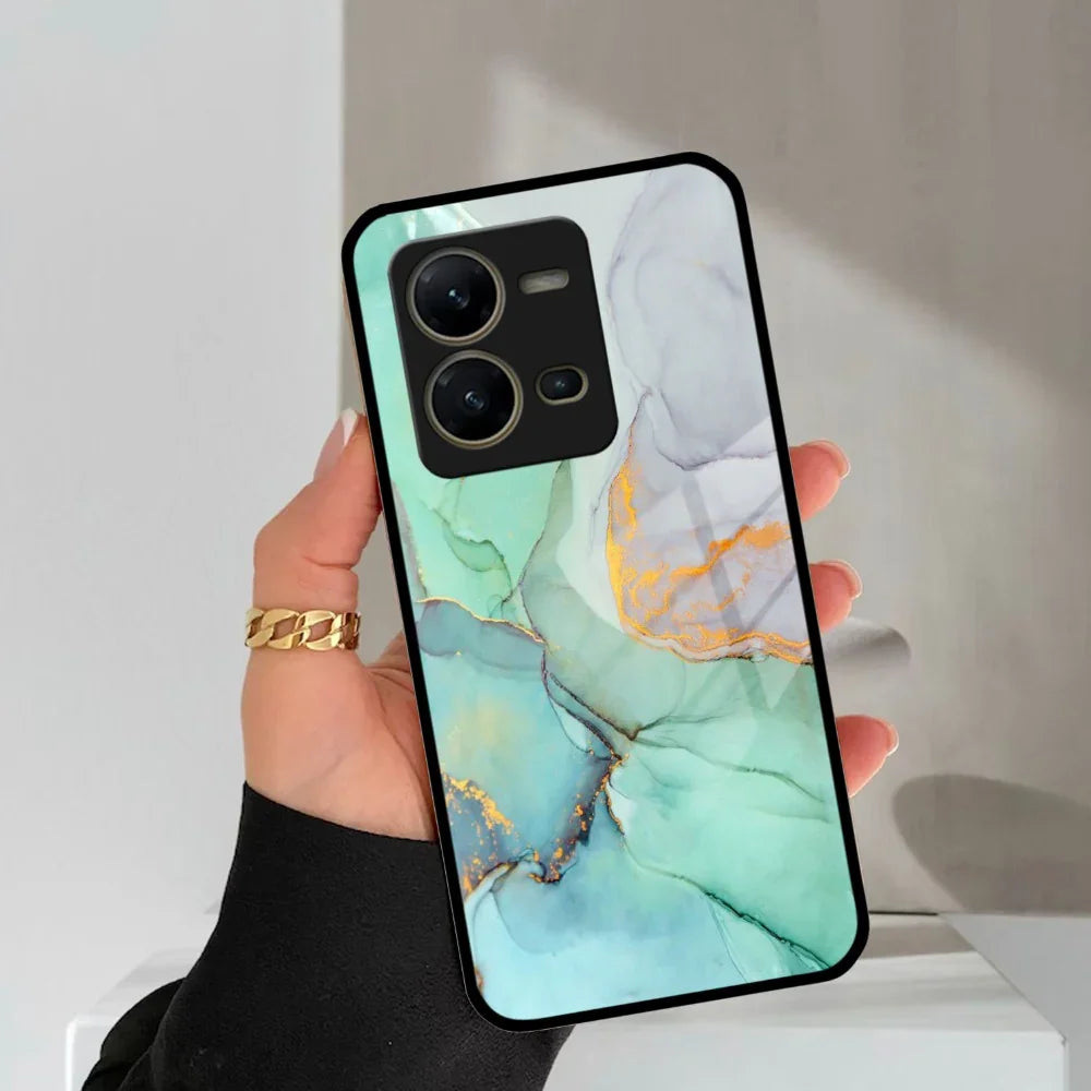 Marble Glass Finish Phone Case And Cover For Vivo - ShopOnCliQ
