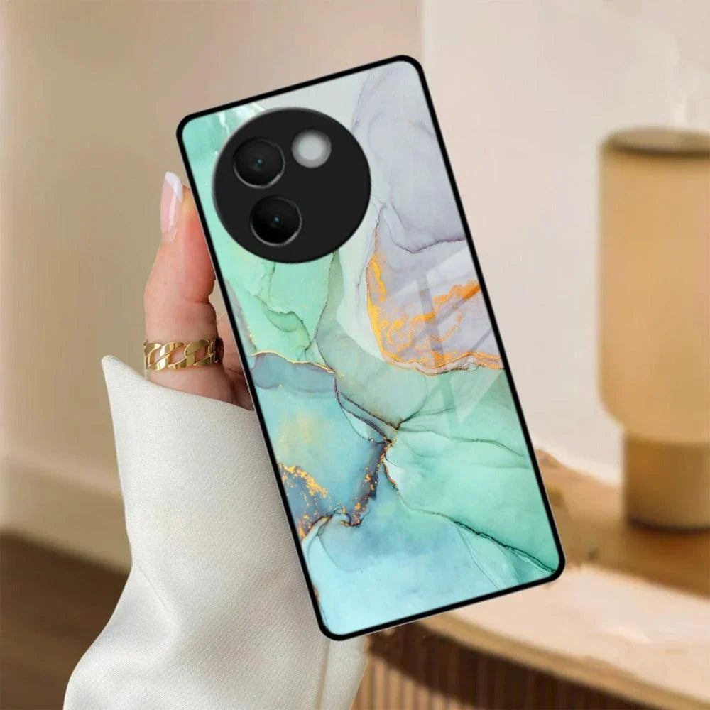 Marble Glass Finish Phone Case And Cover For Vivo - ShopOnCliQ
