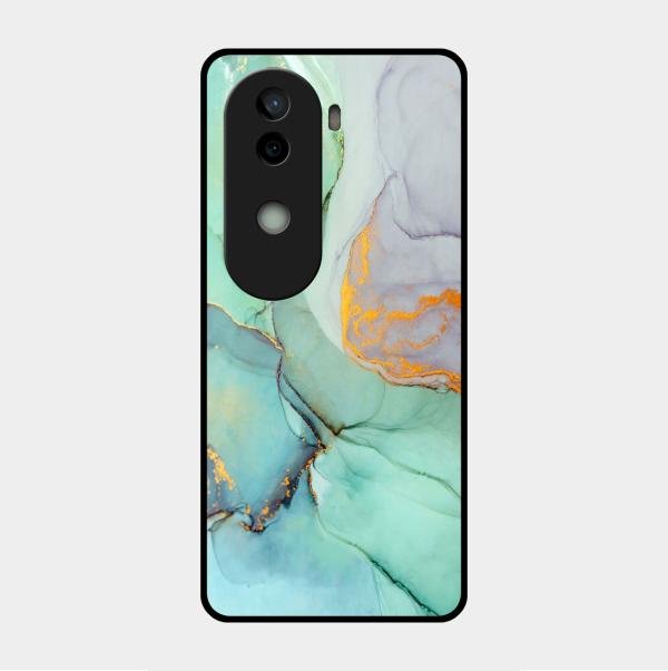Marble Glass Finish Phone Case And Cover For Vivo V40E 5G