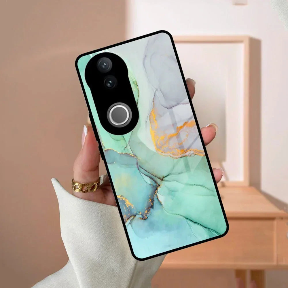 Marble Glass Finish Phone Case And Cover For iQOO - ShopOnCliQ