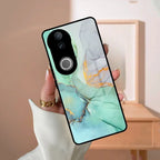 Marble Glass Finish Phone Case And Cover For iQOO - ShopOnCliQ