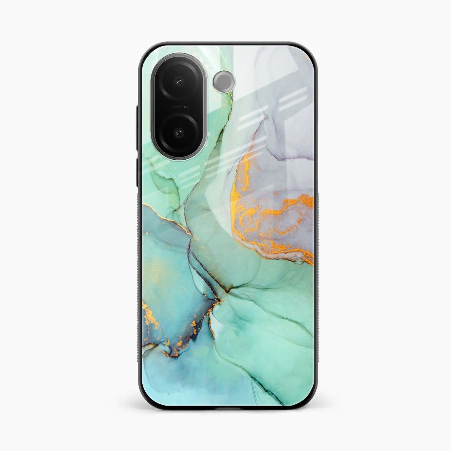 Marble Glass Finish Phone Case And Cover For Vivo V60e 5G