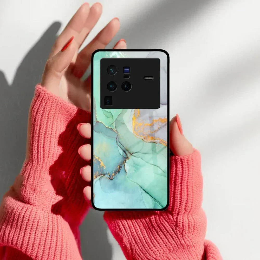 Marble Glass Finish Phone Case And Cover For iQOO - ShopOnCliQ