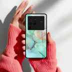 Marble Glass Finish Phone Case And Cover For iQOO - ShopOnCliQ