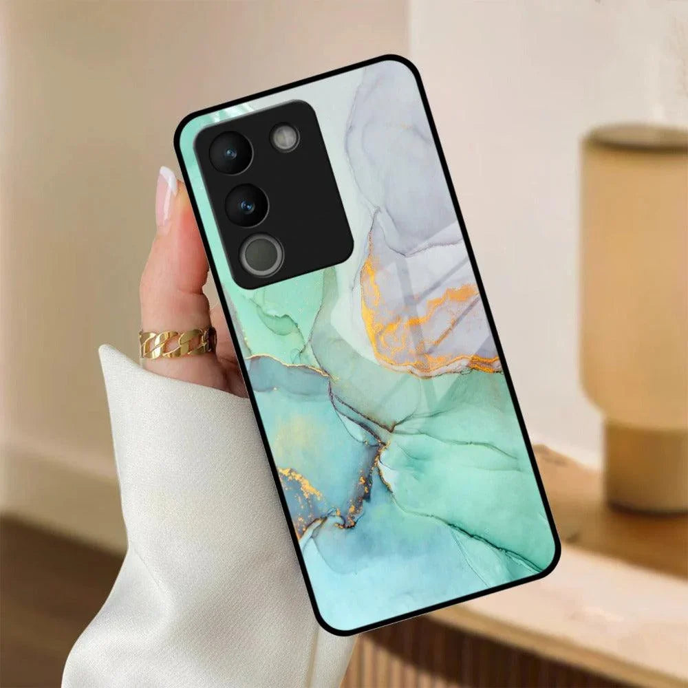 Marble Glass Finish Phone Case And Cover For Vivo - ShopOnCliQ