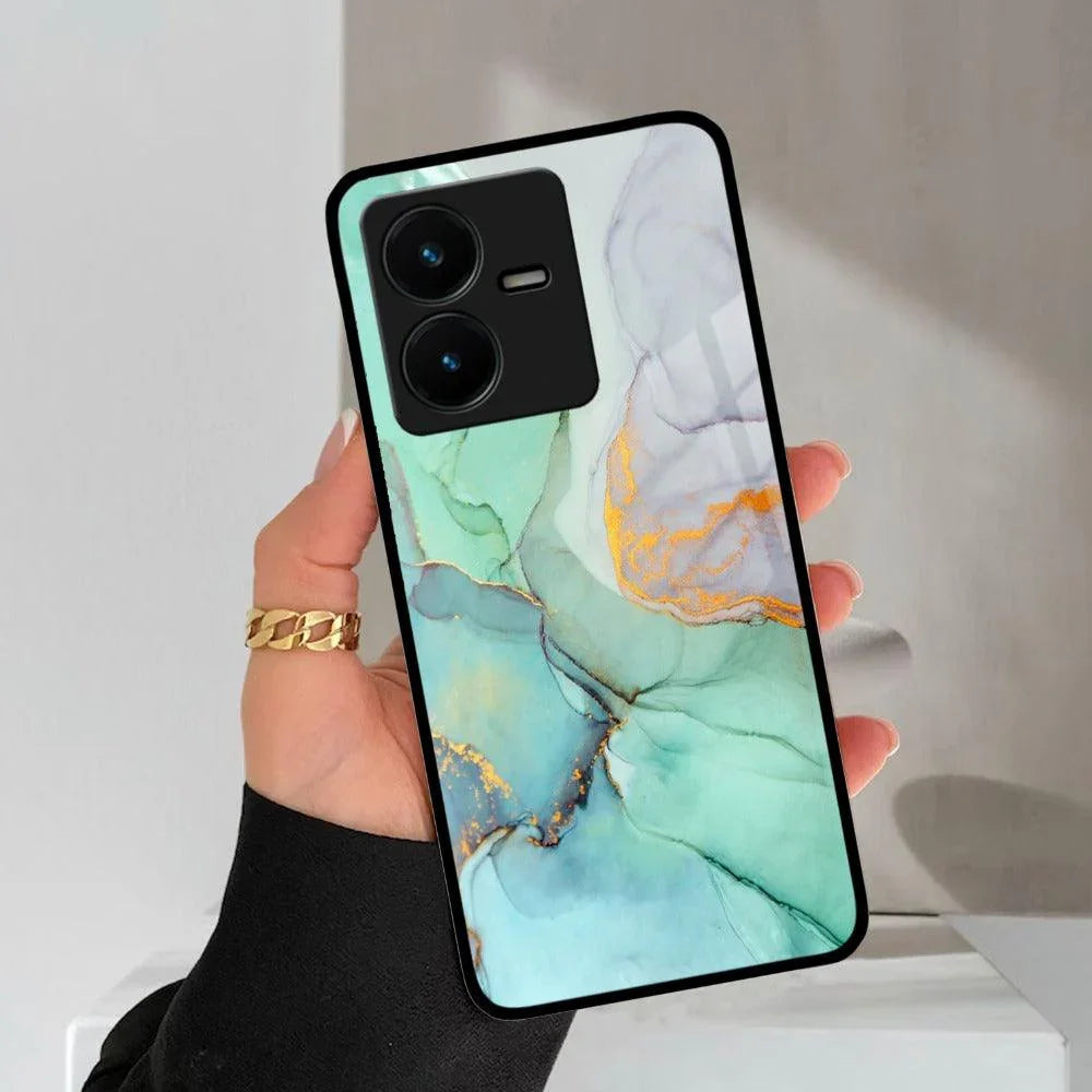 Marble Glass Finish Phone Case And Cover For Vivo - ShopOnCliQ